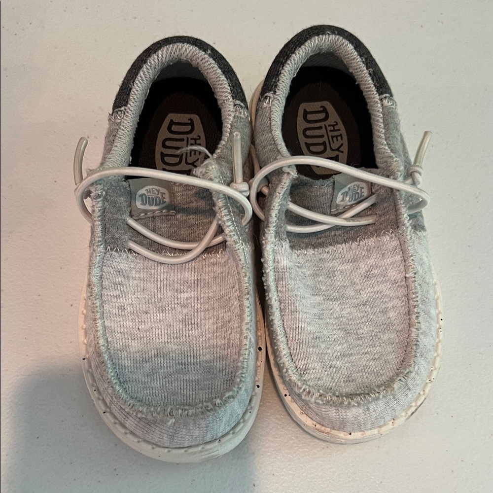 Hey Dude Kids Light Gray Moccasins